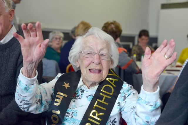 Freda had two parties to mark the important birthday.