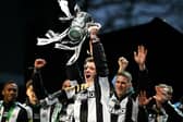 Anthony Gordon lifting the Carabao Cup. 