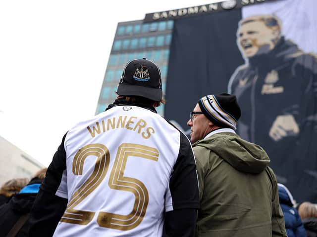 Newcastle United Carabao Cup celebrations. 