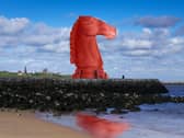 How the giant chess piece might have looked in South Tyneside.