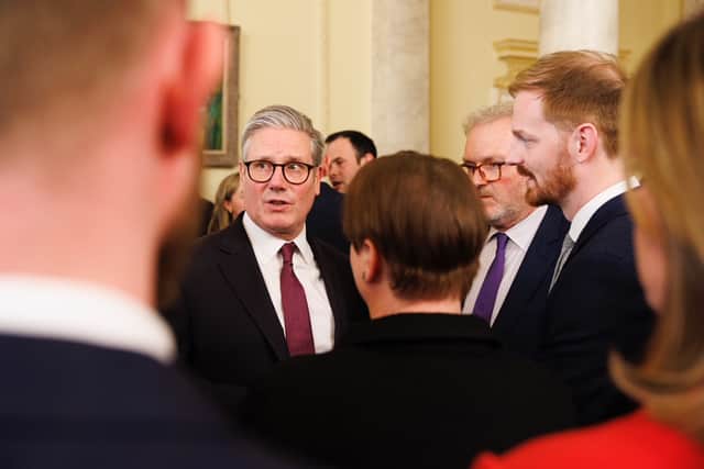 PM Sir Keir Starmer addressed the regional media at a reception at 10 Downing Street 