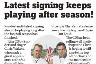 A Sunderland Echo report on Chris Walton's new CD in 1999.