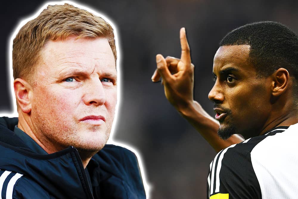 Eddie Howe discusses Alexander Isak's injury record at Newcastle United. 