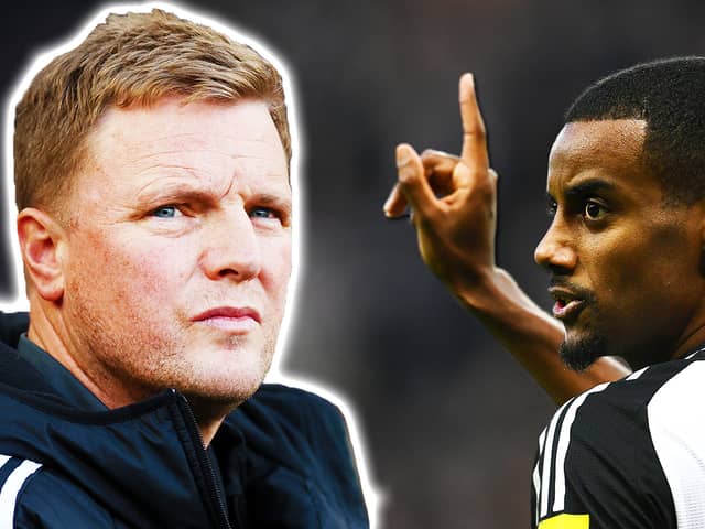 Eddie Howe discusses Alexander Isak's injury record at Newcastle United. 