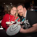 Dean Tomlinson with his daughter Ella, 11, sharing an impressive Star Trek themed LEGO collection