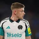 Harvey Barnes in action Newcastle United against Leicester City. 