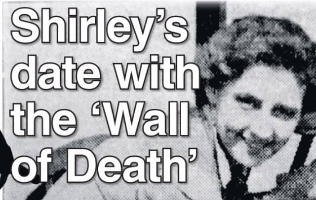 How we reported on the story of daredevil Shirley Brown who was pulling in the crowds in her home town of South Shields 70 years ago.