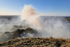 Firefighters were called to Cleadon Hills to extinguish a grass fire on Monday evening (April 7).