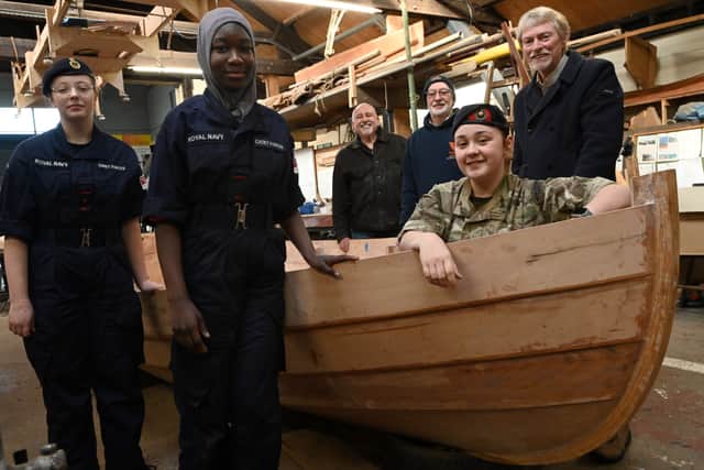 Work on the first of two new boats for South Shields Sea Cadets is nearing completion.