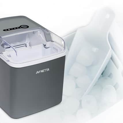 There's no plumbing required with the Netta ice machine - just fill the tank with water and wait 10 minutes for the cubes to form