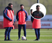 Kobbie Mainoo has been pictured in training with Manchester United ahead of their games against Lyon and Newcastle United.