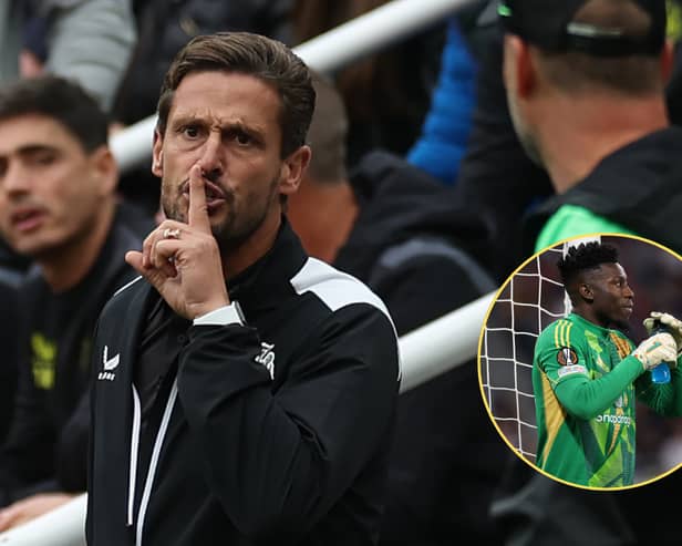 Jason Tindall was asked about Andre Onana ahead of Sunday's match between Newcastle United and Manchester United. 