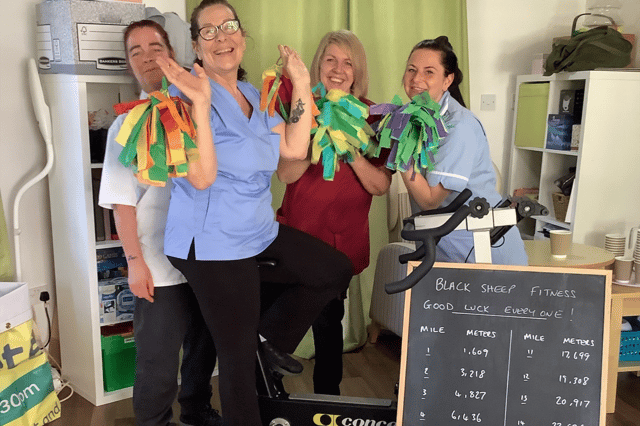 Garden Hill Care Home staff Julie, Lynn, Caroline and Kyla, have been getting involved in the challenge.
