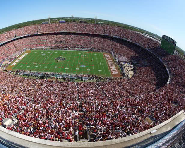 A general view during the game between the Oklahoma Sooners and Texas Longhorns at the Cotton Bowl on October 07, 2023 in Dallas, Texas. (Photo by Richard Rodriguez/Getty Images)