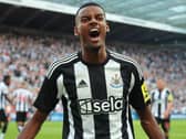 A Grok AI generated image of Alexander Isak celebrating against Manchester United.