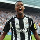A Grok AI generated image of Alexander Isak celebrating against Manchester United.
