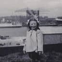 George Dent's daughter Monica in the garden in Tyne View Terrace. It is the same garden where, years earlier, George watched as a German bomber flew over.