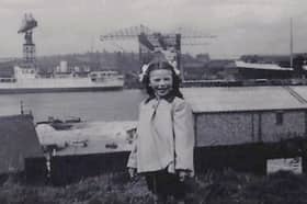 George Dent's daughter Monica in the garden in Tyne View Terrace. It is the same garden where, years earlier, George watched as a German bomber flew over.