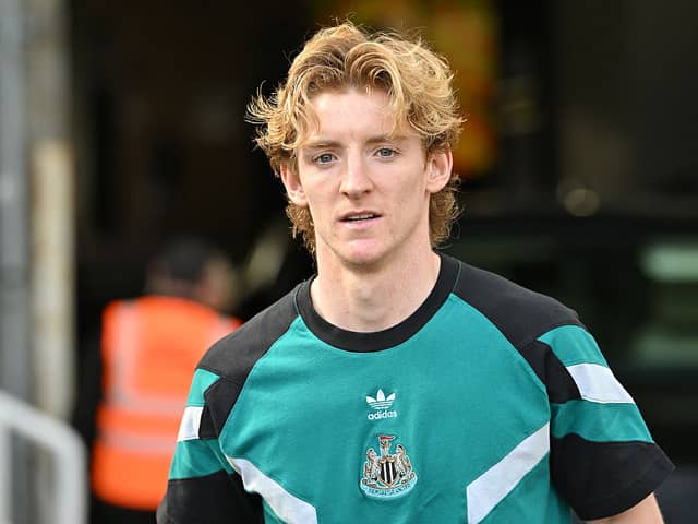 Anthony Gordon is on the bench for Newcastle United.