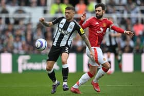 Kieran Trippier in action against Manchester United. 