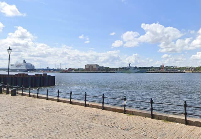 The riverside at South Shields where a spirit is said to have been spotted in times gone by.