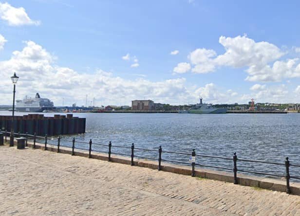 The riverside at South Shields where a spirit is said to have been spotted in times gone by.
