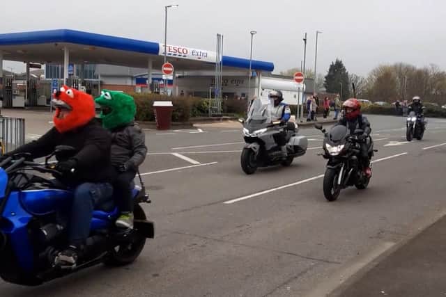 Bikers in fancy dress are among the hundreds who take part in the rally.
