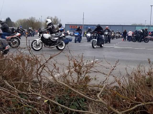 Eight hundred bikers took part in the 2023 run which started at Tesco in Dragonville, Durham.