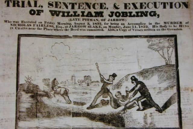 A poster showing news of the execution of William Jobling.