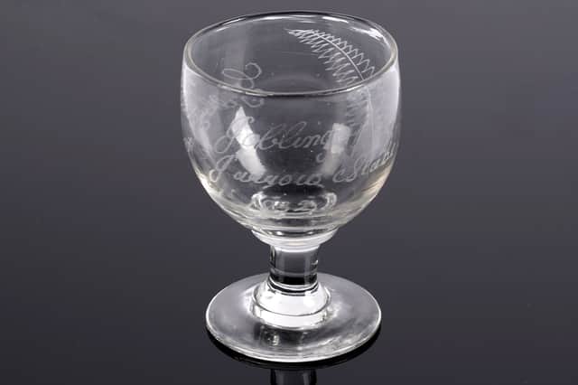 The glasswork which sold for more than £500 at auction.