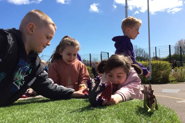 Children at Hebburn Lakes have 11 unique outdoor areas to play in.
