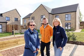 From left: Cllr Ruth Berkley, Lead Member for Adults, Health and Independence at South Tyneside Council, Rob Alstead, Development Project Manager at Karbon Homes and Zoey Hawthorne, Assistant Director of Development Delivery at Karbon Homes. 