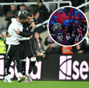 Jason Tindall and Bruno Guimaraes after Newcastle United's 5-0 win v Crystal Palace