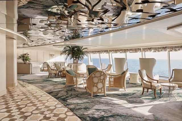 Palm Court observation lounge, where afternoon tea is served