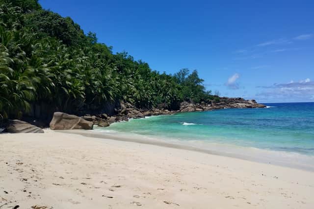 A stunning beach in the Seychelles