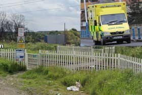 A person has been taken to hospital after being injured at Blue House Lane level crossing in Whitburn.