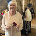 Jacki Dunn, from Jarrow, has received the Maundy Money from King Charles III.