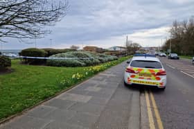 A police cordon was in place following the incident.