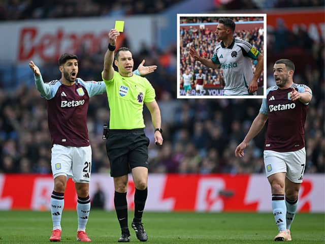 Fabian Schar was fortunate not to be sent off against Aston Villa