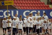 Here's the Saltwell team entering the stadium for the CGU Junior Games.
Credit: Allsport UK /Allsport
