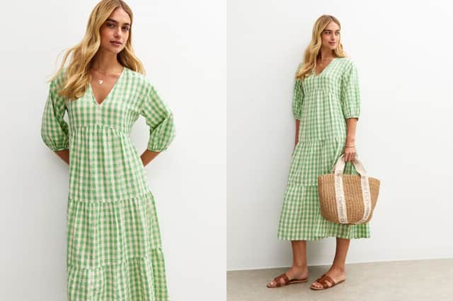 New Look Green Gingham Smock Dress £35.99