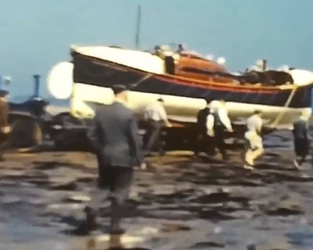 1950s archive film shows lifeboat launch off Yorkshire Coast