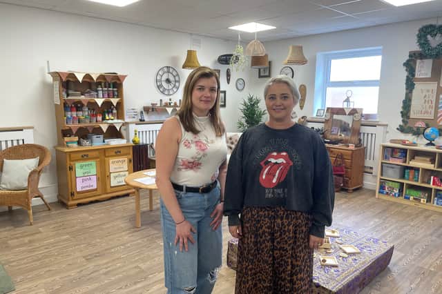 Amy Borrill, manager of Noah's Ark Nursery (left) with Nicola George, the nursery's owner.