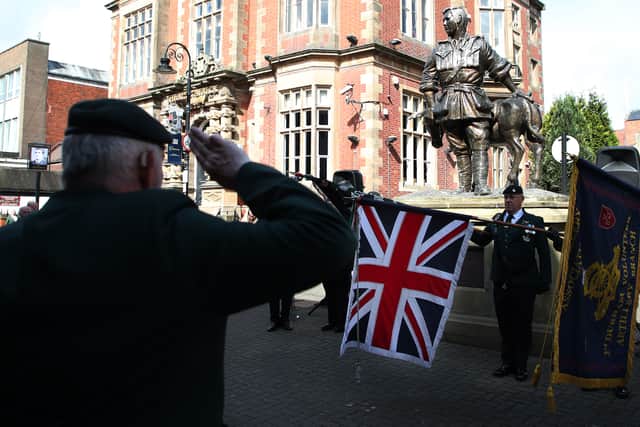 The service was held at the John Simpson Kirkpatrick memorial statue, on Ocean Road.