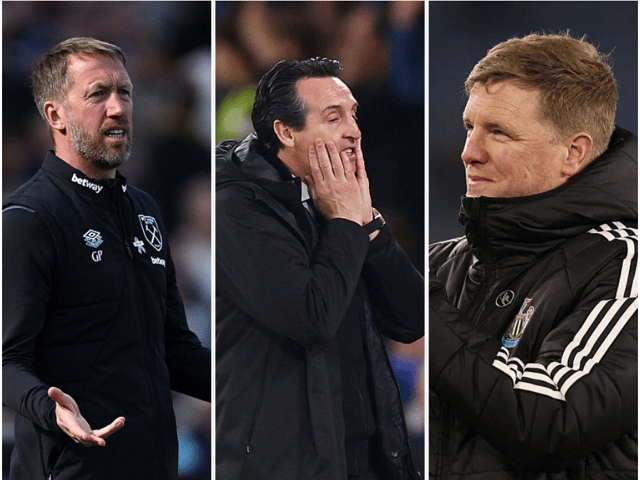 Graham Potter, Unai Emery and Eddie Howe