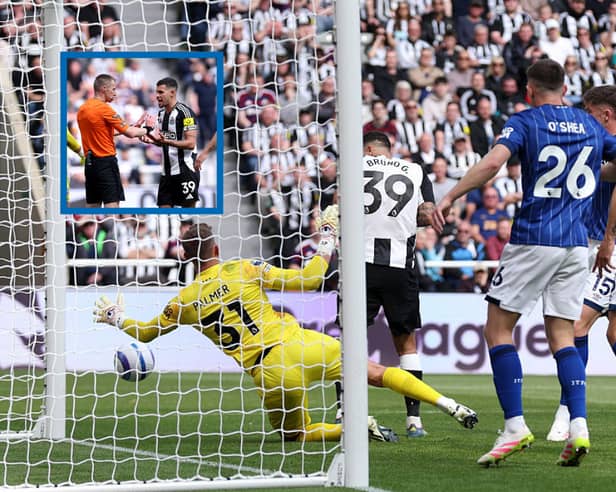 Bruno Guimaraes was denied a goal on his 150th Newcastle United appearance