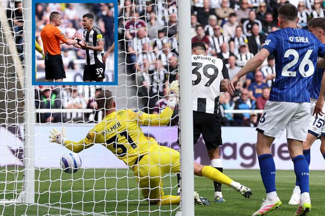 Bruno Guimaraes was denied a goal on his 150th Newcastle United appearance