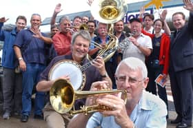 The West Jesmond Rhythm Kings gave a musical welcome to a group from Bratislava who arrived at the airport in 2004