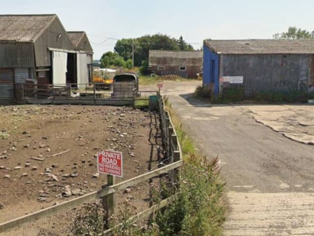 The woman is reported to have landed near Wreford's Farm.