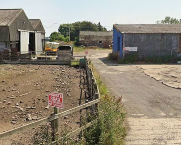 The woman is reported to have landed near Wreford's Farm.